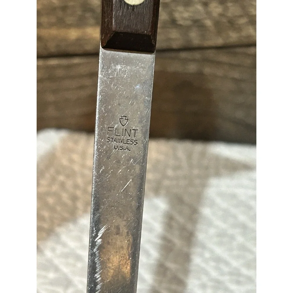 EKCO Flint Arrowhead Stainless Steel Wood Handle Spatula Vintage USA 18